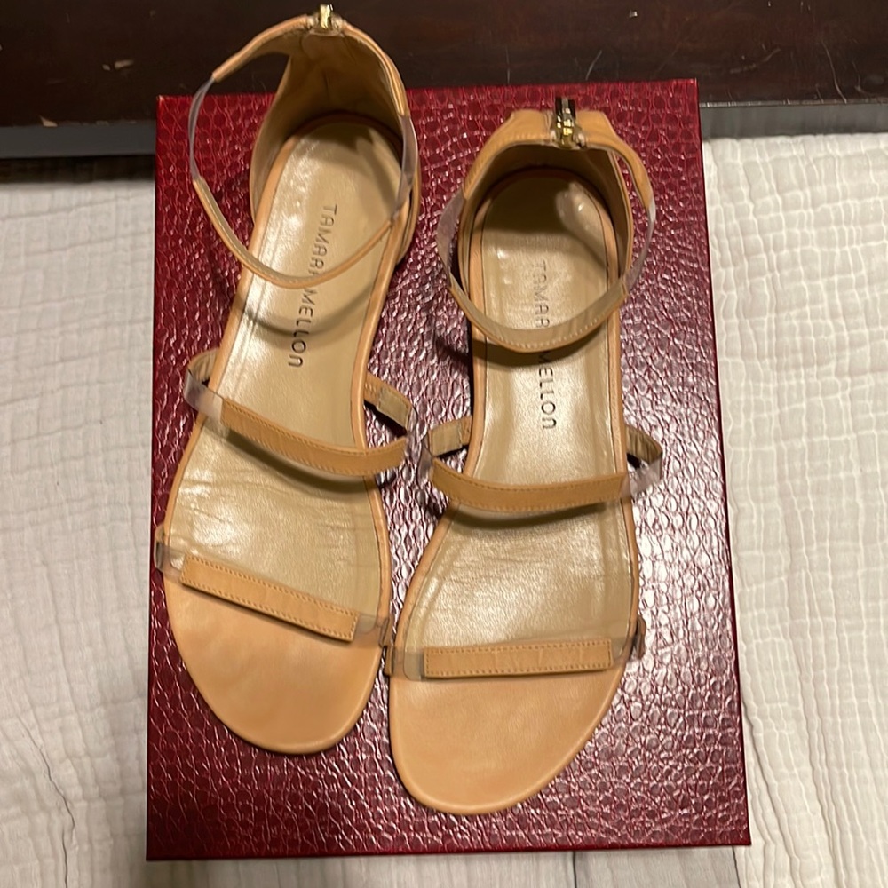 Tamara Mellon Flatline Sandals-Nude